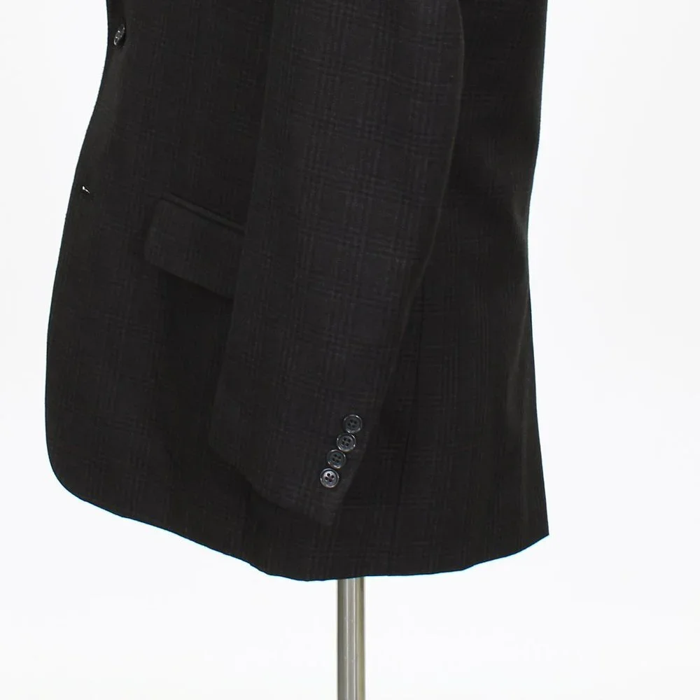 Andrew Fezza 40L Brown Check 2-Button Sport Coat Blazer Jacket B954
